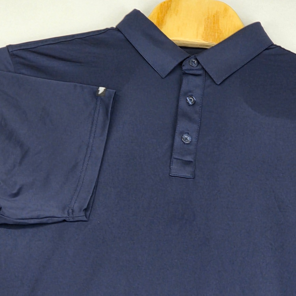 Straight Down Performance Polo Shirt Men's XL Navy Blue Short Sleeve Golf Casual
